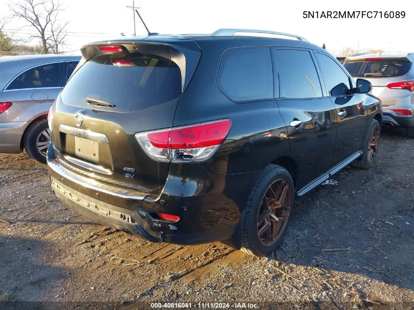 2015 Nissan Pathfinder Sv VIN: 5N1AR2MM7FC716089 Lot: 40816041