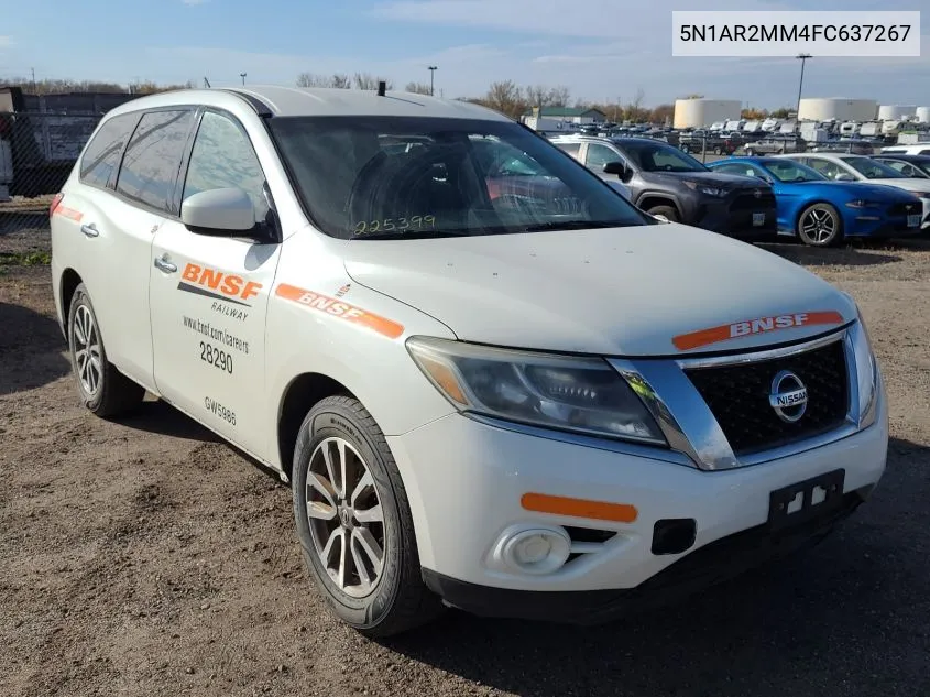 2015 Nissan Pathfinder S/Sv/Sl/Platinum VIN: 5N1AR2MM4FC637267 Lot: 40836837