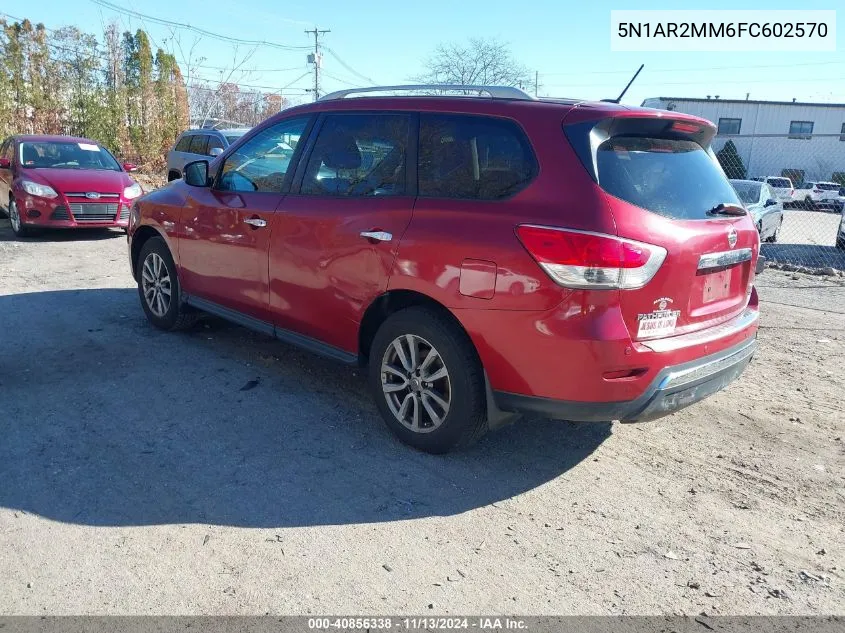 2015 Nissan Pathfinder Sv VIN: 5N1AR2MM6FC602570 Lot: 40856338