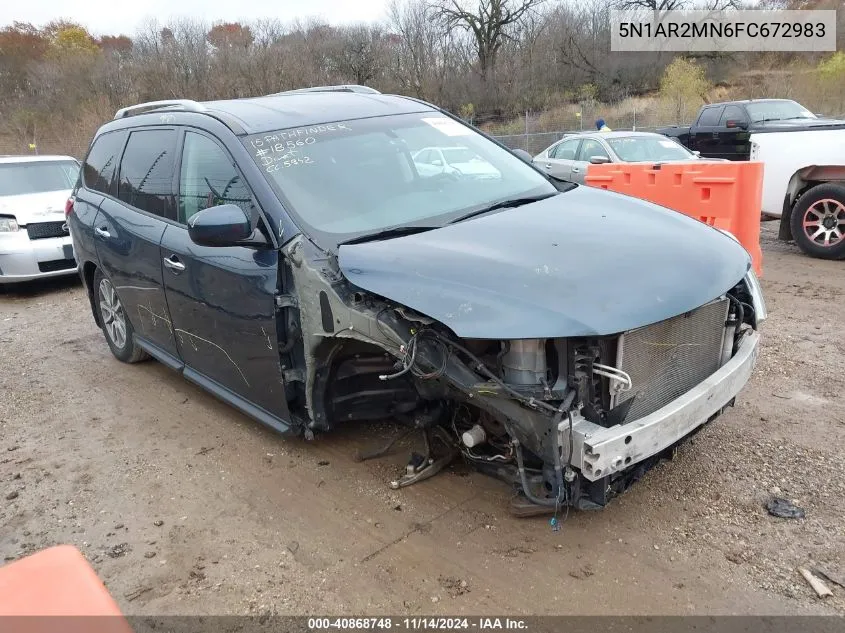 5N1AR2MN6FC672983 2015 Nissan Pathfinder S