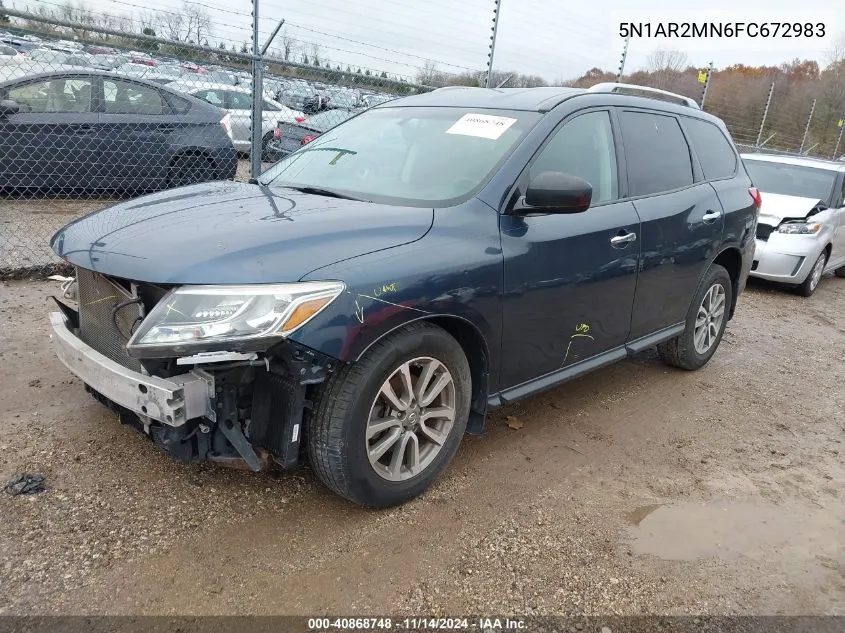 5N1AR2MN6FC672983 2015 Nissan Pathfinder S