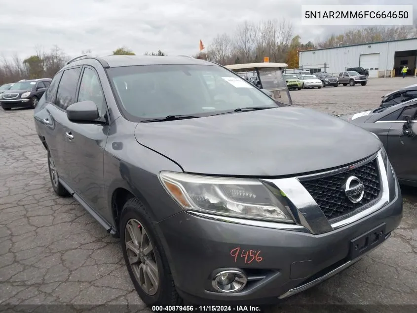 2015 Nissan Pathfinder Platinum/S/Sl/Sv VIN: 5N1AR2MM6FC664650 Lot: 40879456