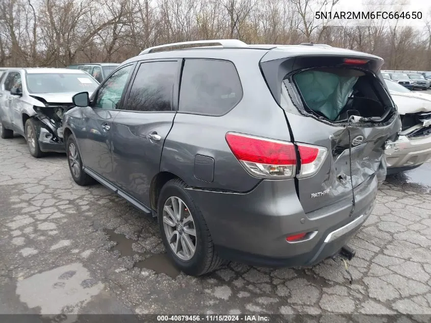 2015 Nissan Pathfinder Platinum/S/Sl/Sv VIN: 5N1AR2MM6FC664650 Lot: 40879456