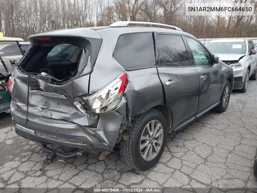 2015 Nissan Pathfinder Platinum/S/Sl/Sv VIN: 5N1AR2MM6FC664650 Lot: 40879456