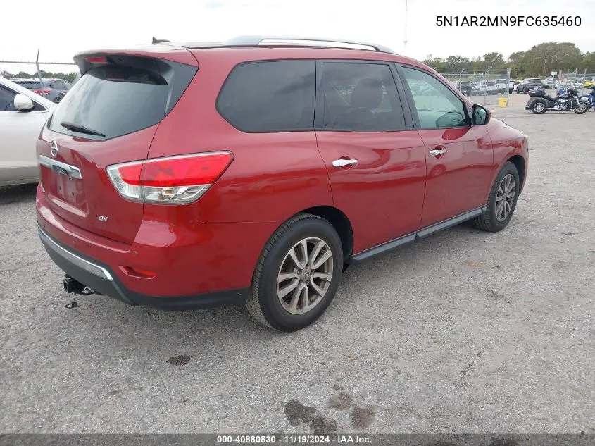 2015 Nissan Pathfinder Platinum/S/Sl/Sv VIN: 5N1AR2MN9FC635460 Lot: 40880830