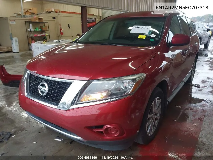 2015 Nissan Pathfinder S VIN: 5N1AR2MN5FC707318 Lot: 40883601