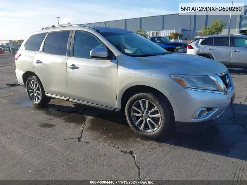 2015 Nissan Pathfinder Platinum/S/Sl/Sv VIN: 5N1AR2MNXFC600250 Lot: 40904440