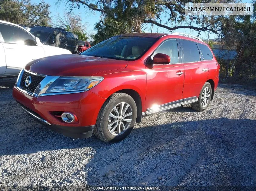 2015 Nissan Pathfinder Sl VIN: 5N1AR2MN7FC638468 Lot: 40910313