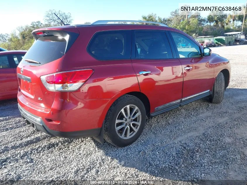 2015 Nissan Pathfinder Sl VIN: 5N1AR2MN7FC638468 Lot: 40910313