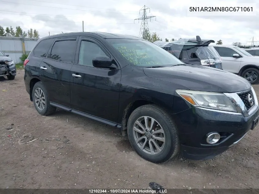 2016 Nissan Pathfinder VIN: 5N1AR2MN8GC671061 Lot: 12102344