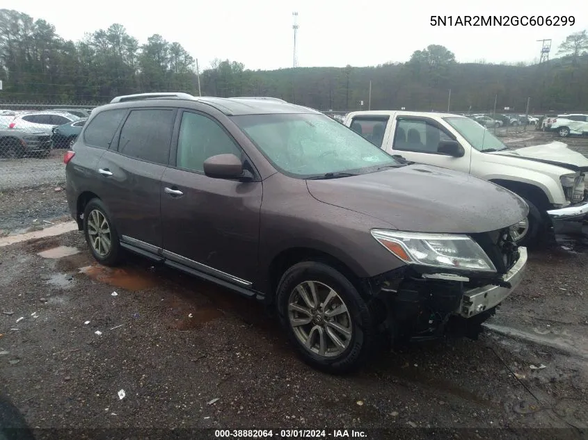 2016 Nissan Pathfinder Sl VIN: 5N1AR2MN2GC606299 Lot: 38882064