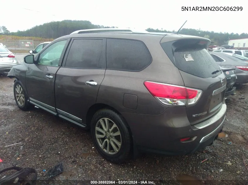 2016 Nissan Pathfinder Sl VIN: 5N1AR2MN2GC606299 Lot: 38882064