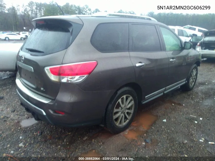 2016 Nissan Pathfinder Sl VIN: 5N1AR2MN2GC606299 Lot: 38882064