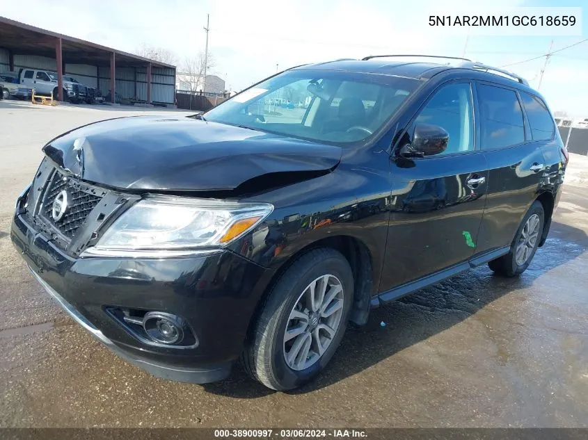 2016 Nissan Pathfinder S VIN: 5N1AR2MM1GC618659 Lot: 38900997