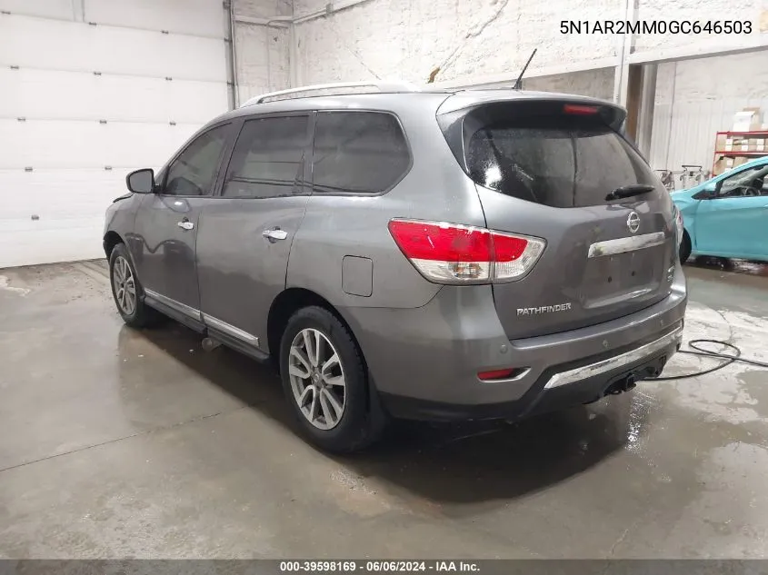 2016 Nissan Pathfinder Platinum/S/Sl/Sv VIN: 5N1AR2MM0GC646503 Lot: 39598169