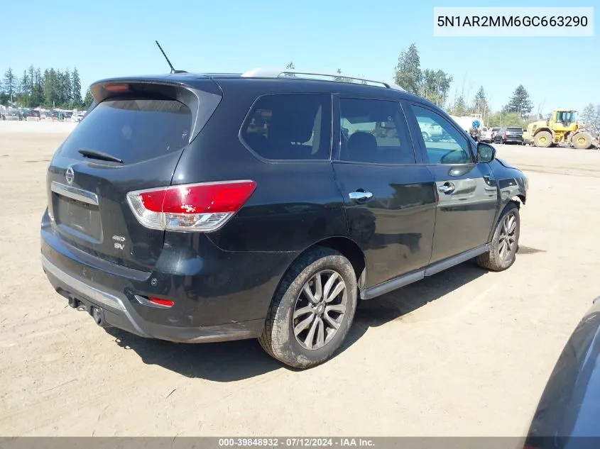 2016 Nissan Pathfinder Sv VIN: 5N1AR2MM6GC663290 Lot: 39848932