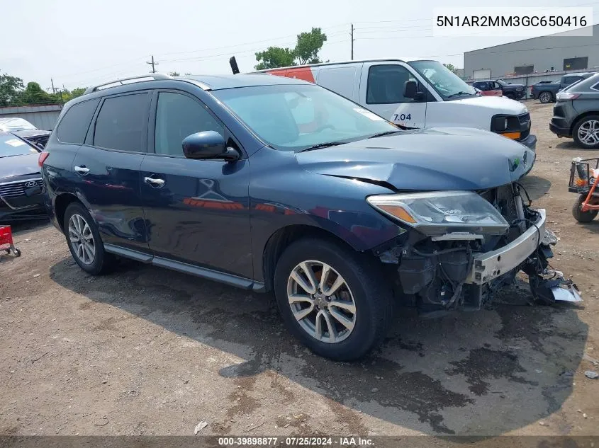 2016 Nissan Pathfinder Platinum/S/Sl/Sv VIN: 5N1AR2MM3GC650416 Lot: 39898877