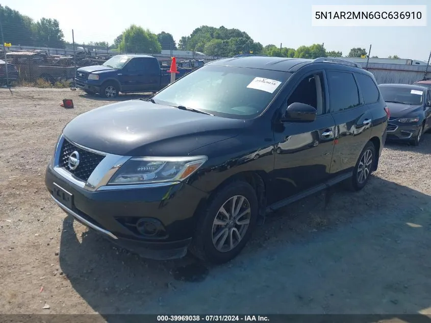 2016 Nissan Pathfinder S VIN: 5N1AR2MN6GC636910 Lot: 39969038