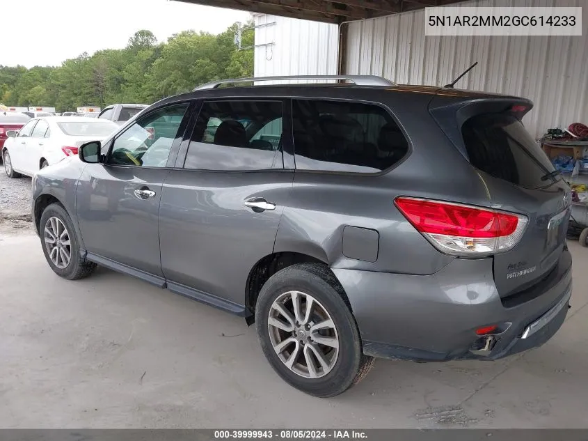 2016 Nissan Pathfinder S VIN: 5N1AR2MM2GC614233 Lot: 39999943