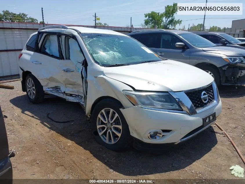 2016 Nissan Pathfinder Sl VIN: 5N1AR2MN6GC656803 Lot: 40043426