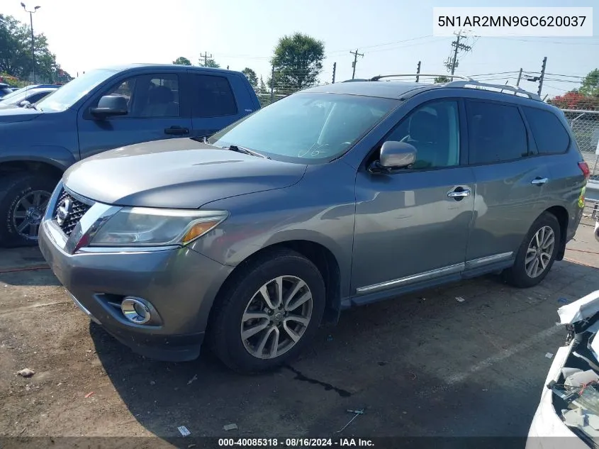 2016 Nissan Pathfinder Sl VIN: 5N1AR2MN9GC620037 Lot: 40085318