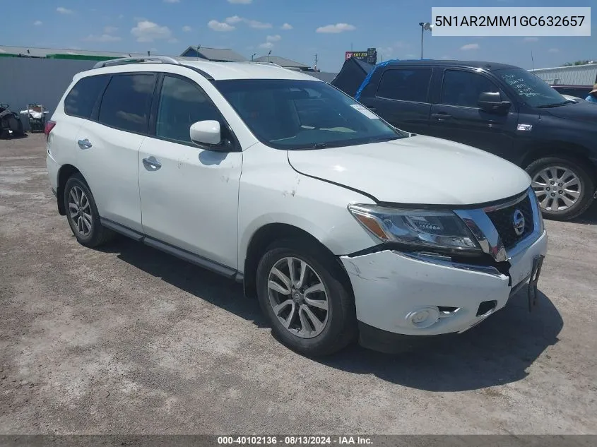 2016 Nissan Pathfinder S VIN: 5N1AR2MM1GC632657 Lot: 40102136