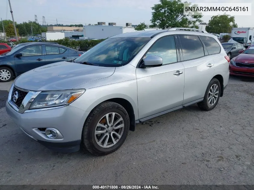 2016 Nissan Pathfinder Sv VIN: 5N1AR2MM4GC645161 Lot: 40171808