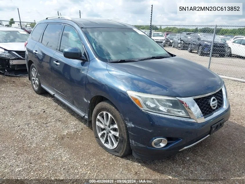 2016 Nissan Pathfinder Sv VIN: 5N1AR2MN2GC613852 Lot: 40286928