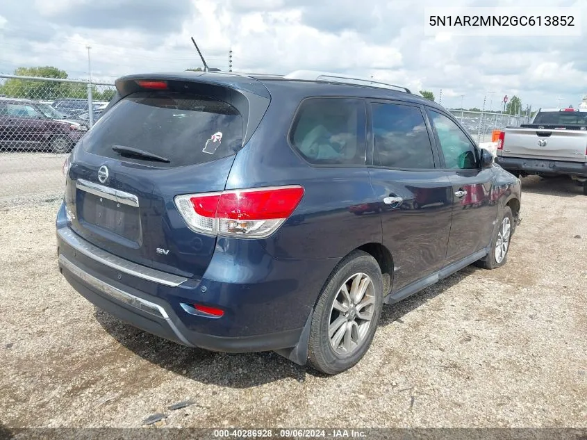 5N1AR2MN2GC613852 2016 Nissan Pathfinder Sv