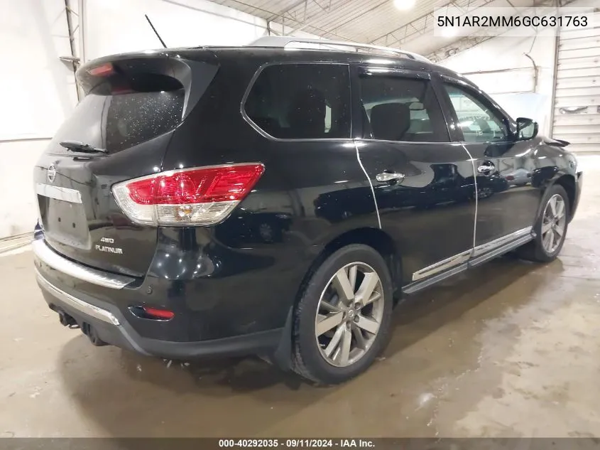 2016 Nissan Pathfinder S/Sv/Sl/Platinum VIN: 5N1AR2MM6GC631763 Lot: 40292035