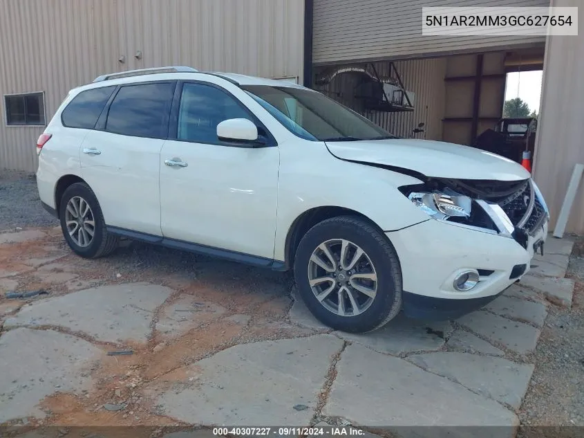 2016 Nissan Pathfinder Platinum/S/Sl/Sv VIN: 5N1AR2MM3GC627654 Lot: 40307227