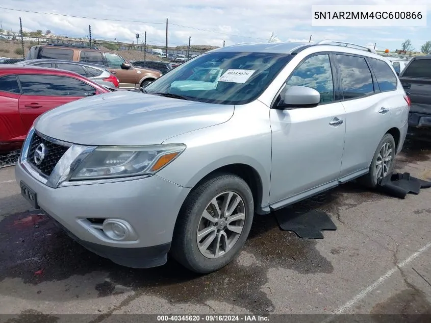 2016 Nissan Pathfinder Platinum/S/Sl/Sv VIN: 5N1AR2MM4GC600866 Lot: 40345620