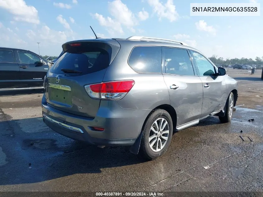 2016 Nissan Pathfinder Sv VIN: 5N1AR2MN4GC635528 Lot: 40387891