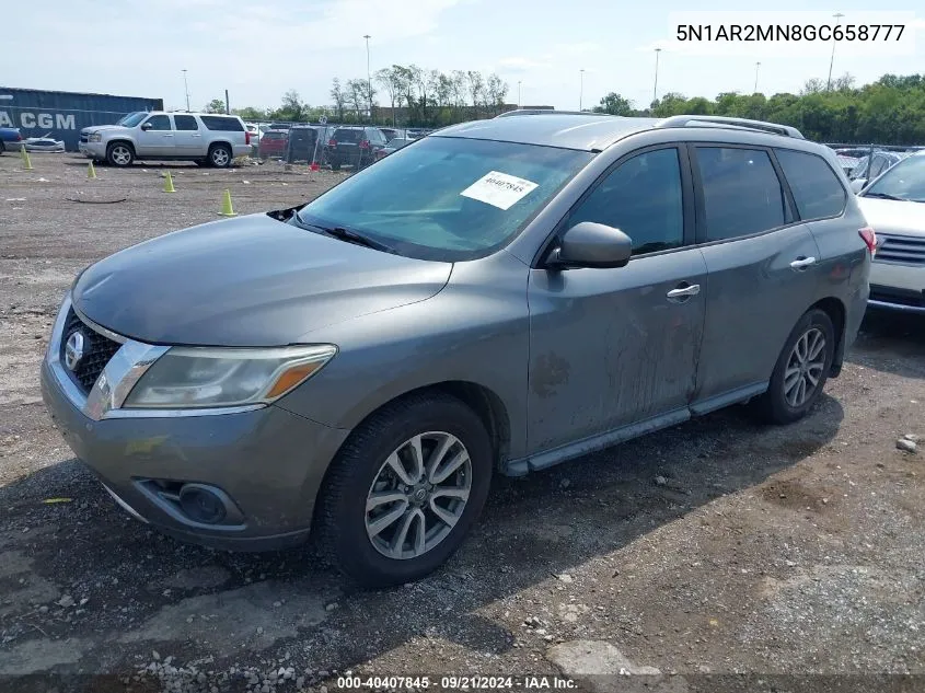 2016 Nissan Pathfinder S VIN: 5N1AR2MN8GC658777 Lot: 40407845