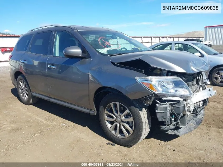 2016 Nissan Pathfinder Platinum/S/Sl/Sv VIN: 5N1AR2MM0GC609838 Lot: 40407993