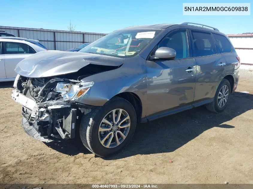 2016 Nissan Pathfinder Platinum/S/Sl/Sv VIN: 5N1AR2MM0GC609838 Lot: 40407993