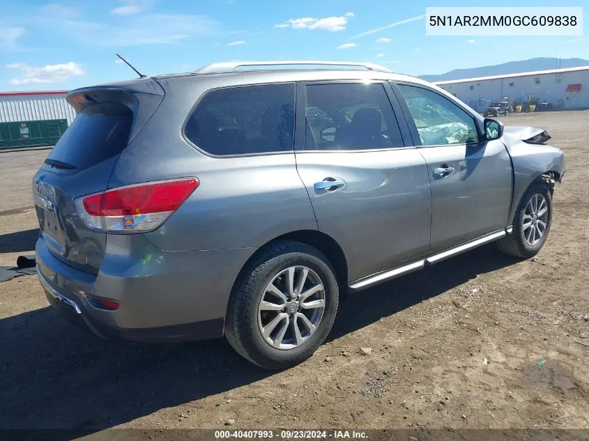 2016 Nissan Pathfinder Platinum/S/Sl/Sv VIN: 5N1AR2MM0GC609838 Lot: 40407993