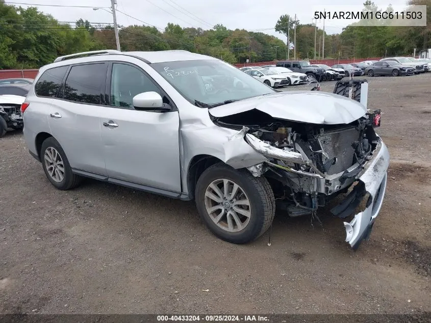 2016 Nissan Pathfinder Platinum/S/Sl/Sv VIN: 5N1AR2MM1GC611503 Lot: 40433204