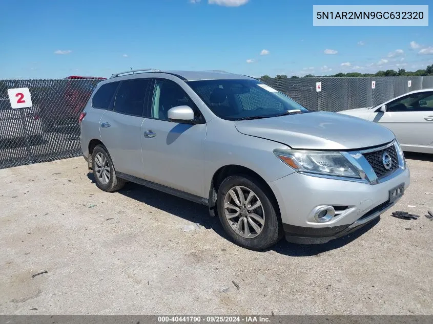 2016 Nissan Pathfinder Sv VIN: 5N1AR2MN9GC632320 Lot: 40441790