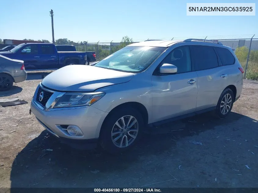 2016 Nissan Pathfinder Platinum/S/Sl/Sv VIN: 5N1AR2MN3GC635925 Lot: 40456180