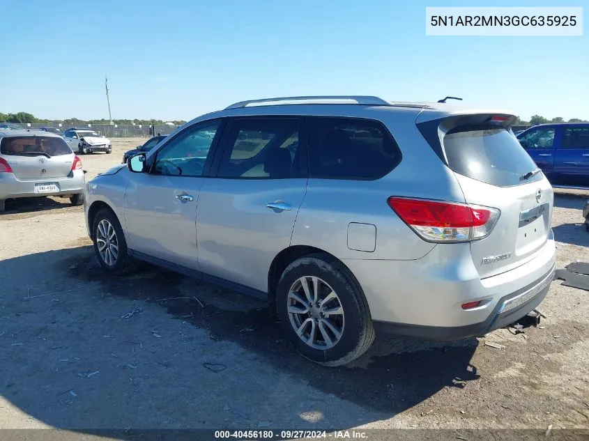 2016 Nissan Pathfinder Platinum/S/Sl/Sv VIN: 5N1AR2MN3GC635925 Lot: 40456180