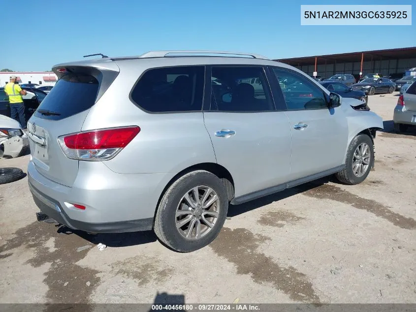 2016 Nissan Pathfinder Platinum/S/Sl/Sv VIN: 5N1AR2MN3GC635925 Lot: 40456180