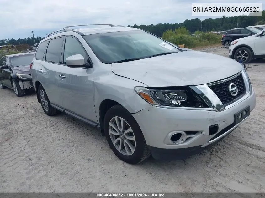 2016 Nissan Pathfinder S VIN: 5N1AR2MM8GC665820 Lot: 40494372