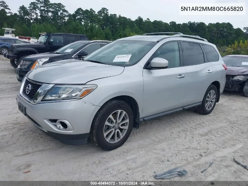 2016 Nissan Pathfinder S VIN: 5N1AR2MM8GC665820 Lot: 40494372