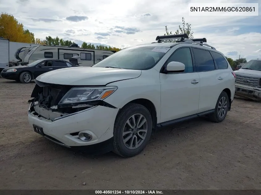 2016 Nissan Pathfinder Sv VIN: 5N1AR2MM6GC620861 Lot: 40501234