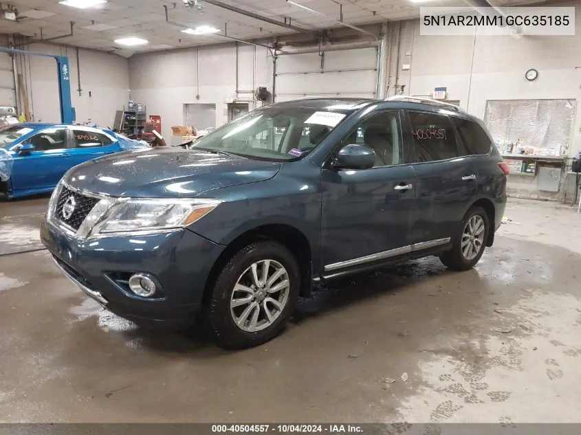 2016 Nissan Pathfinder Sl VIN: 5N1AR2MM1GC635185 Lot: 40504557