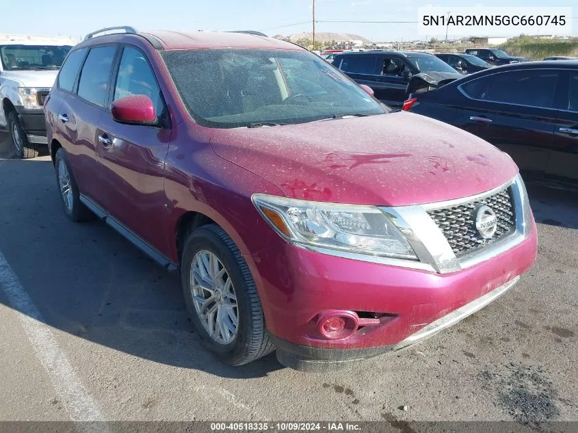 2016 Nissan Pathfinder Platinum/S/Sl/Sv VIN: 5N1AR2MN5GC660745 Lot: 40518335