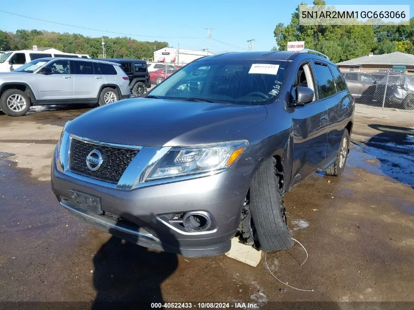 2016 Nissan Pathfinder S VIN: 5N1AR2MM1GC663066 Lot: 40522433