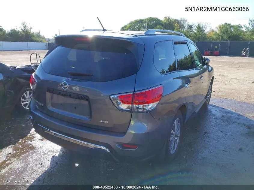 2016 Nissan Pathfinder S VIN: 5N1AR2MM1GC663066 Lot: 40522433