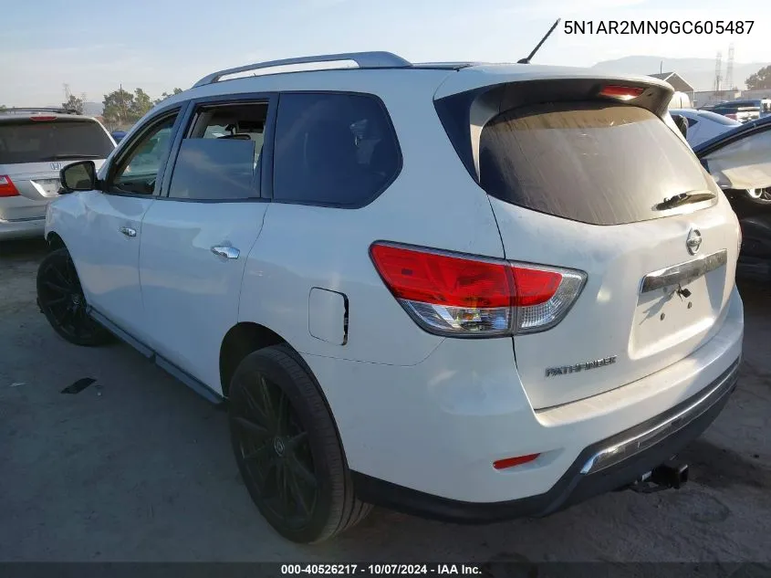 2016 Nissan Pathfinder S/Sv/Sl/Platinum VIN: 5N1AR2MN9GC605487 Lot: 40526217